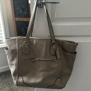 COACH metallic tote  purse